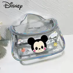 Bolsa de cosméticos de gran capacidad de dibujos animados de Disney, bolsa de almacenamiento de cosméticos impermeable de alta calidad, colorida y transparente