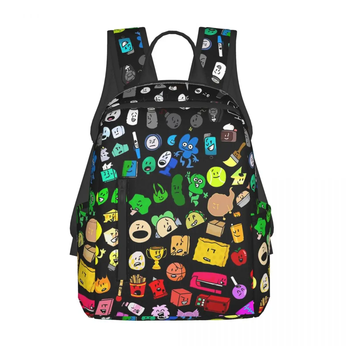 

Рюкзак BFDI Inanimate Insanity с изображением всех персонажей, вместительный, для мальчиков и девочек, школьная сумка, сумка через плечо для мужчин и женщин