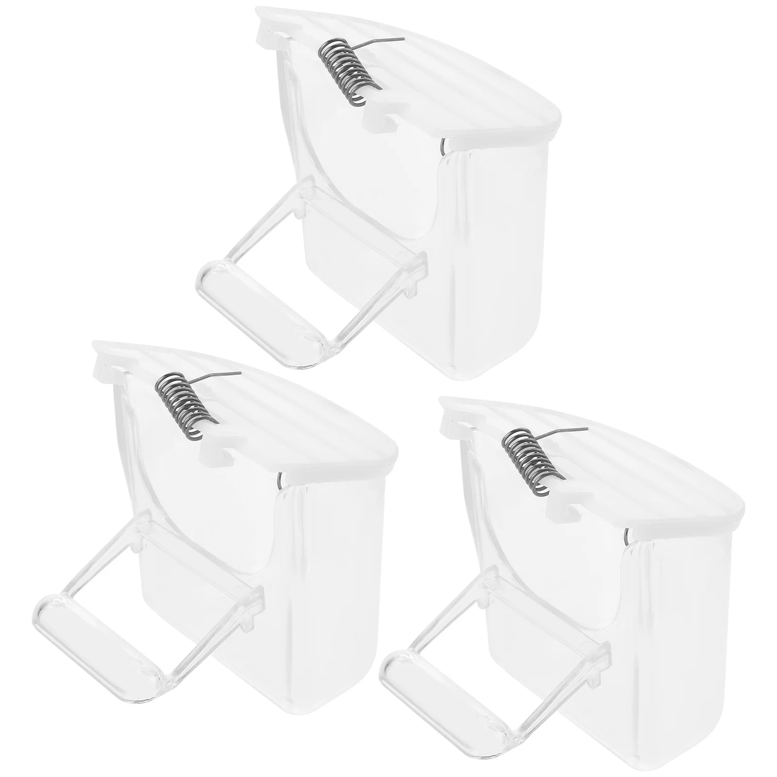 

3Pcs Hanging Parrot Feeder Plastic Bird Food Container Large Capacity Suitable for Budgerigar Canary Cockatiel Finch