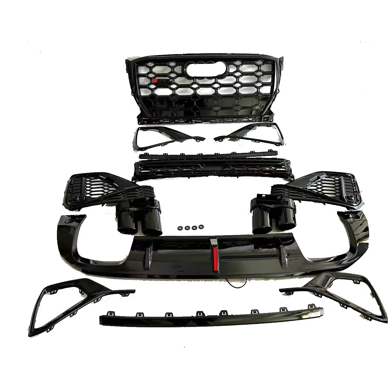 

Для Audi Q2 SQ2 2022 2023, полный комплект кузова, передний бампер, задний бампер, спойлер, диффузор, АБС-пластик, спортивный стиль