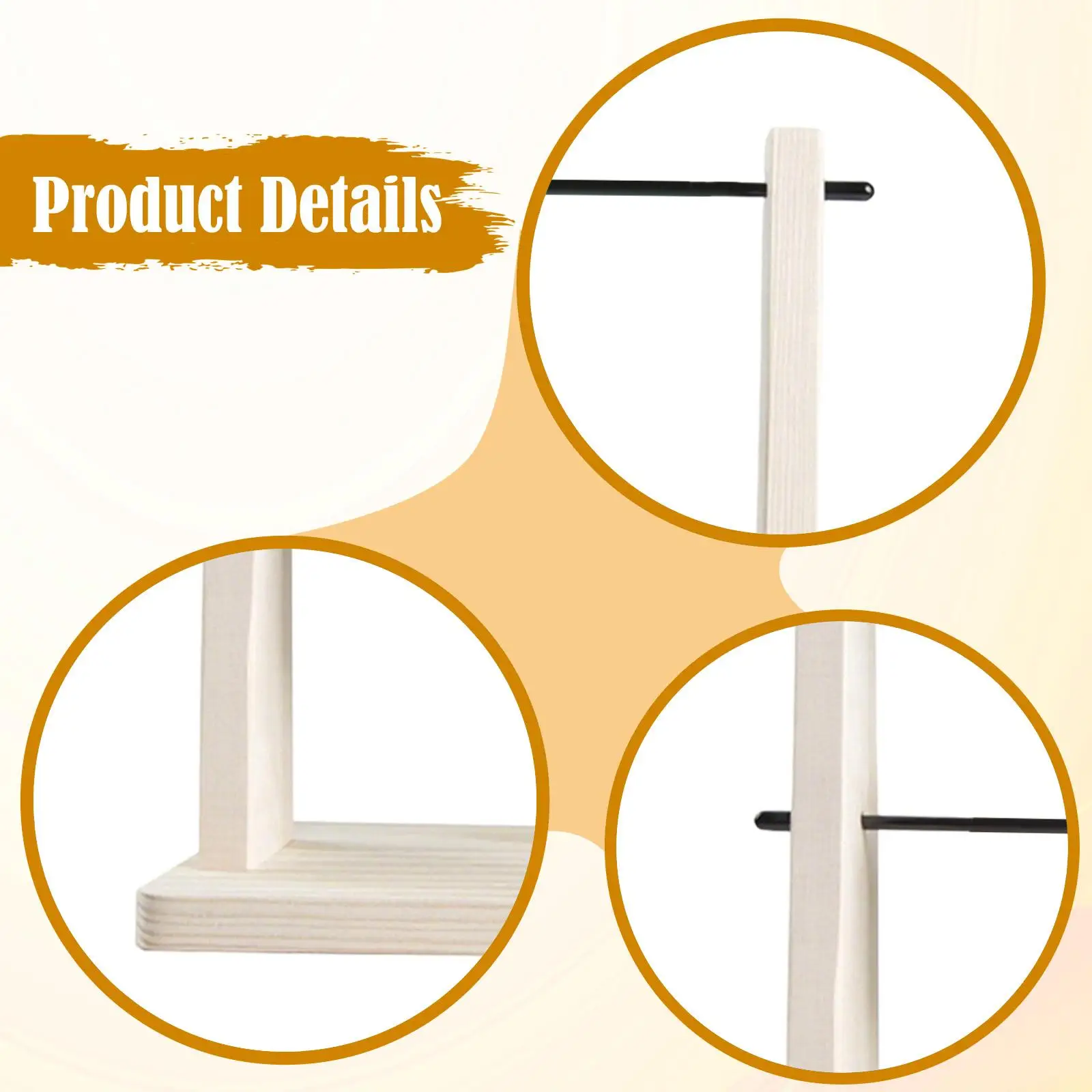 Wooden Yarn Thread Holder Spinning Organizer Rack for Crochet Projects Knitting Accessories Craft Materials
