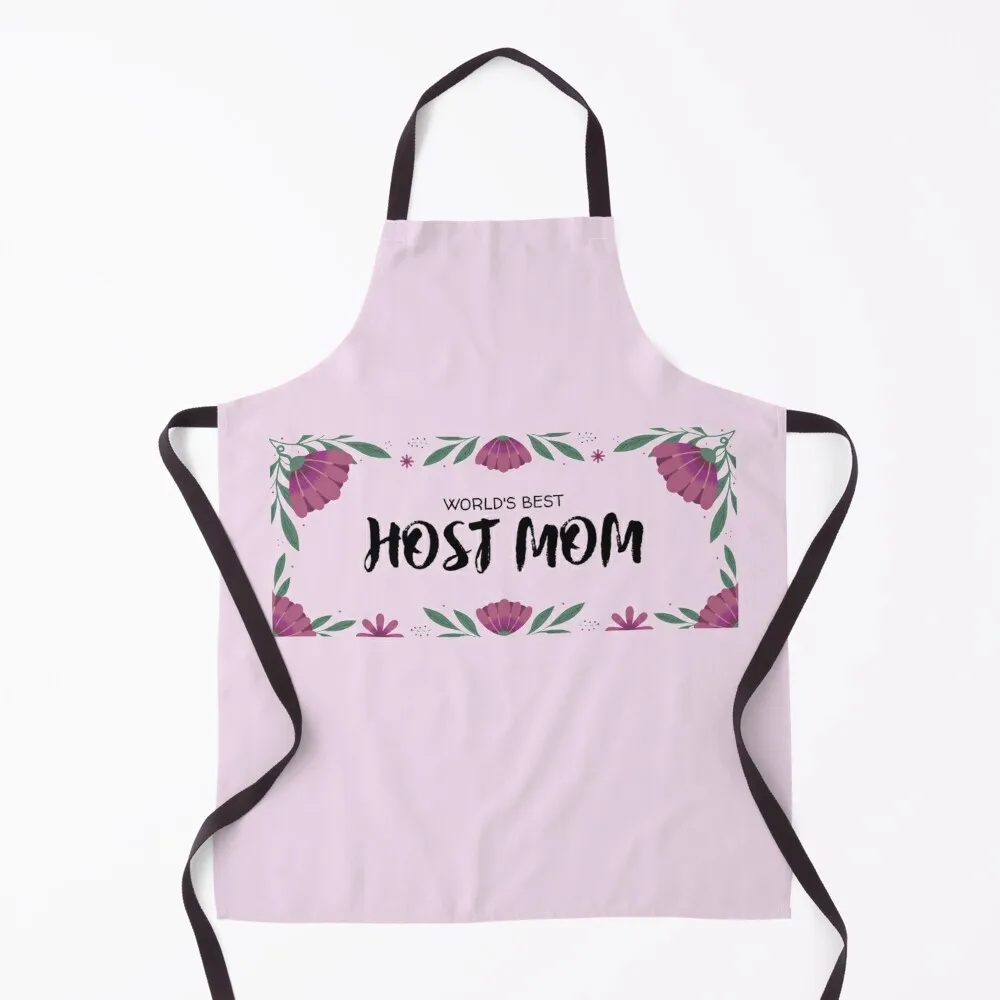 

World's best host mom Apron christmas kitchen Restaurant work ladies Custom Apron