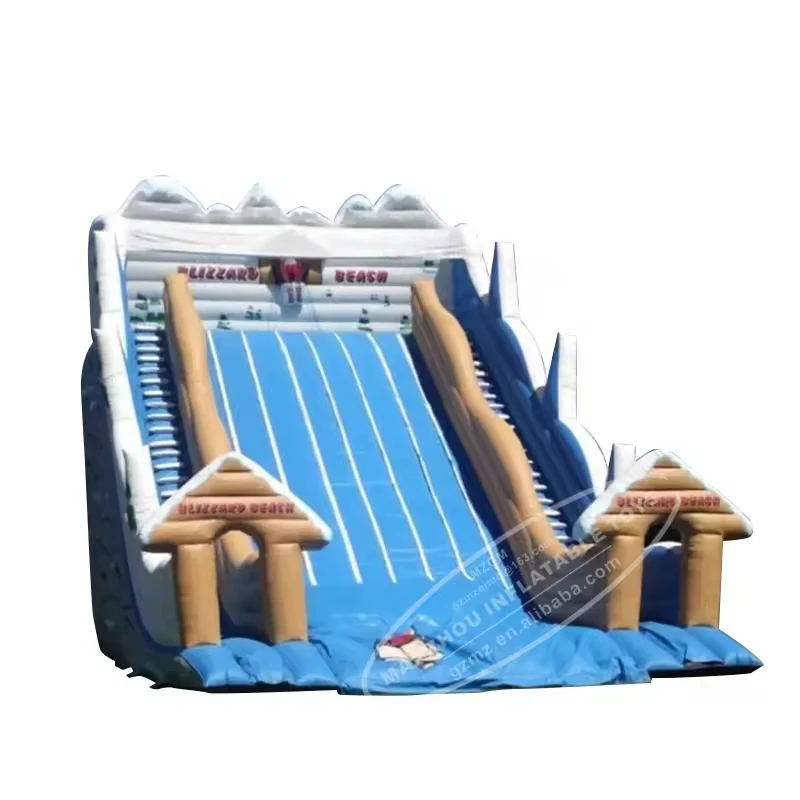 Outdoor Inflatable Castle With Dry Slide Snow Tubes Tobogan Bouncer Park Toy-Fun Sleds And Tubes For Kids