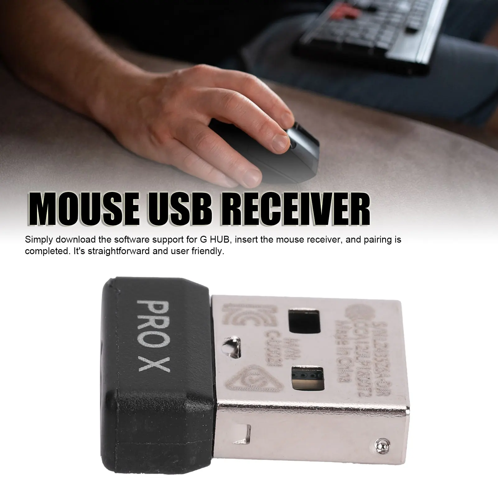 USB Dongle Mouse Receiver Fit for  Pro X Superlight Wireless Gaming Mouse 2.4G USB Receiver USB Dongle Mouse Receiver
