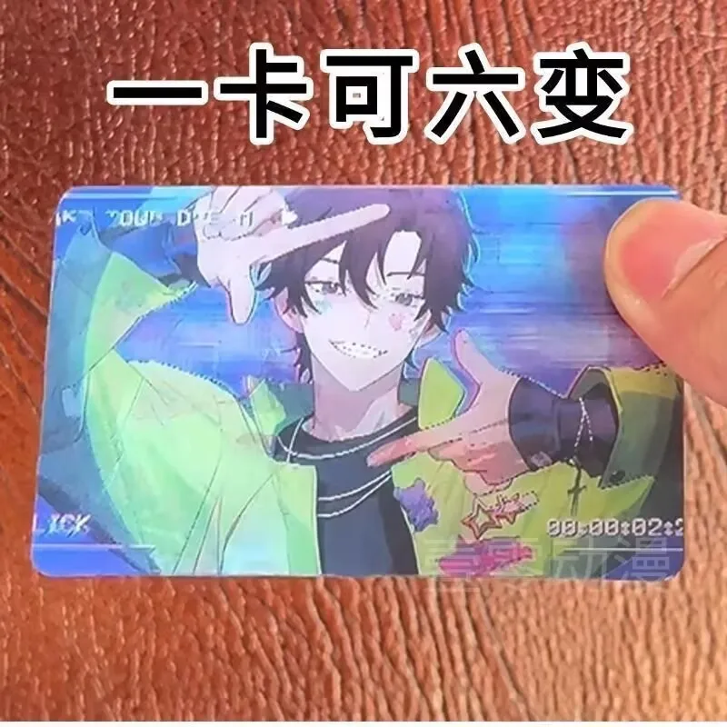 Агент по времени, периферийные изделия, 6-жильная решетка, 2D-карта Лу Гуанчэн, японское аниме, 3-дюймовая маленькая карта в подарок