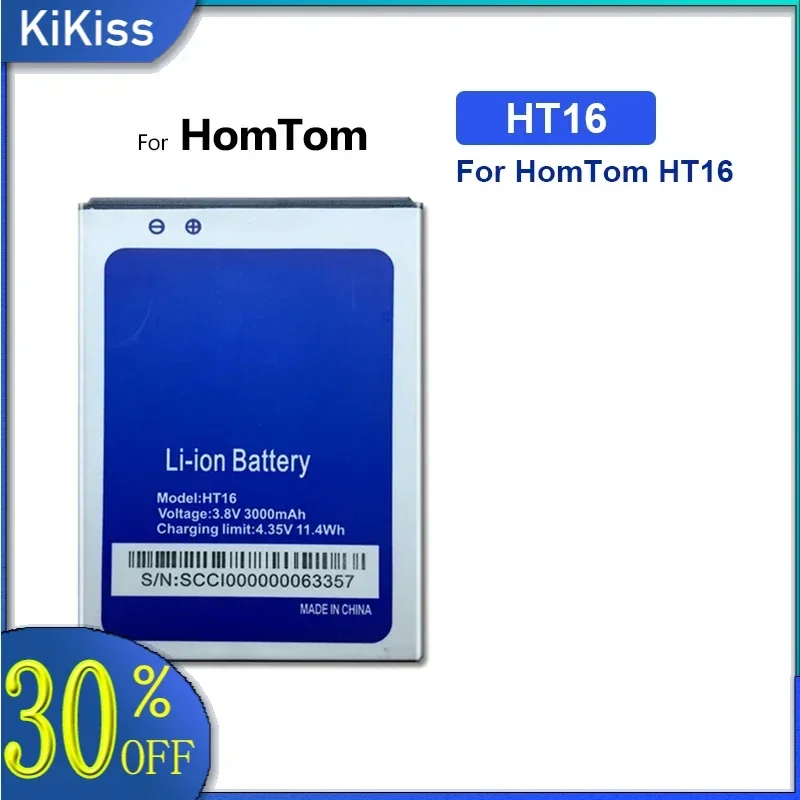 High Quality 3000mAh Battery For Homtom HT16 Pro Mobile Phone Replacement   Tracking Number