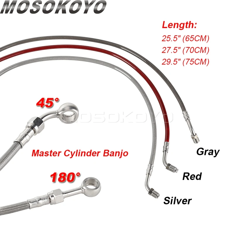 Front Upper Brake Line For Harley Softail 2018-2023 Heritage Low Rider Street Bob Brake Lines Oil Hose With ABS Controller Banjo