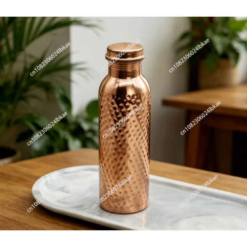 Southeast Asian Style Pure Copper Kettle, Handcrafted Cold Water Bottle for Sports and Daily