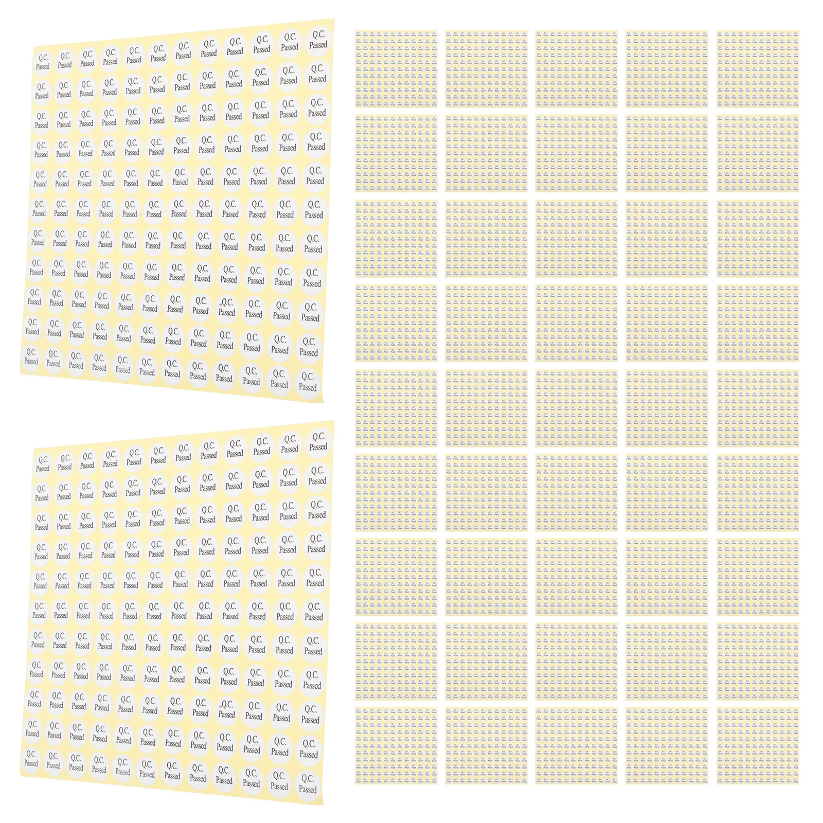 

150 Sheets Labels Inspection Sticker Product White Round Self Adhesive Stickers