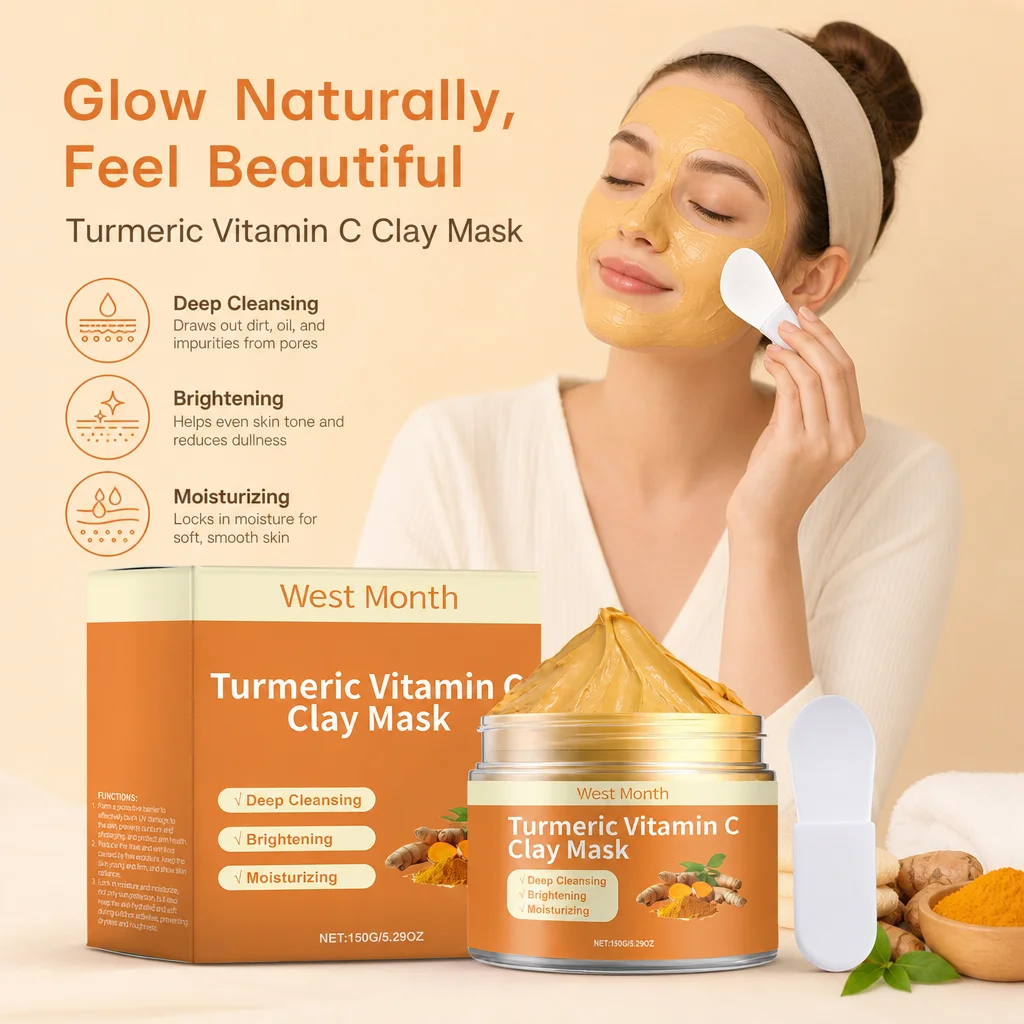 Mud Mask Kaolin - قناع الطين بالكركم وفيتامين سي 100