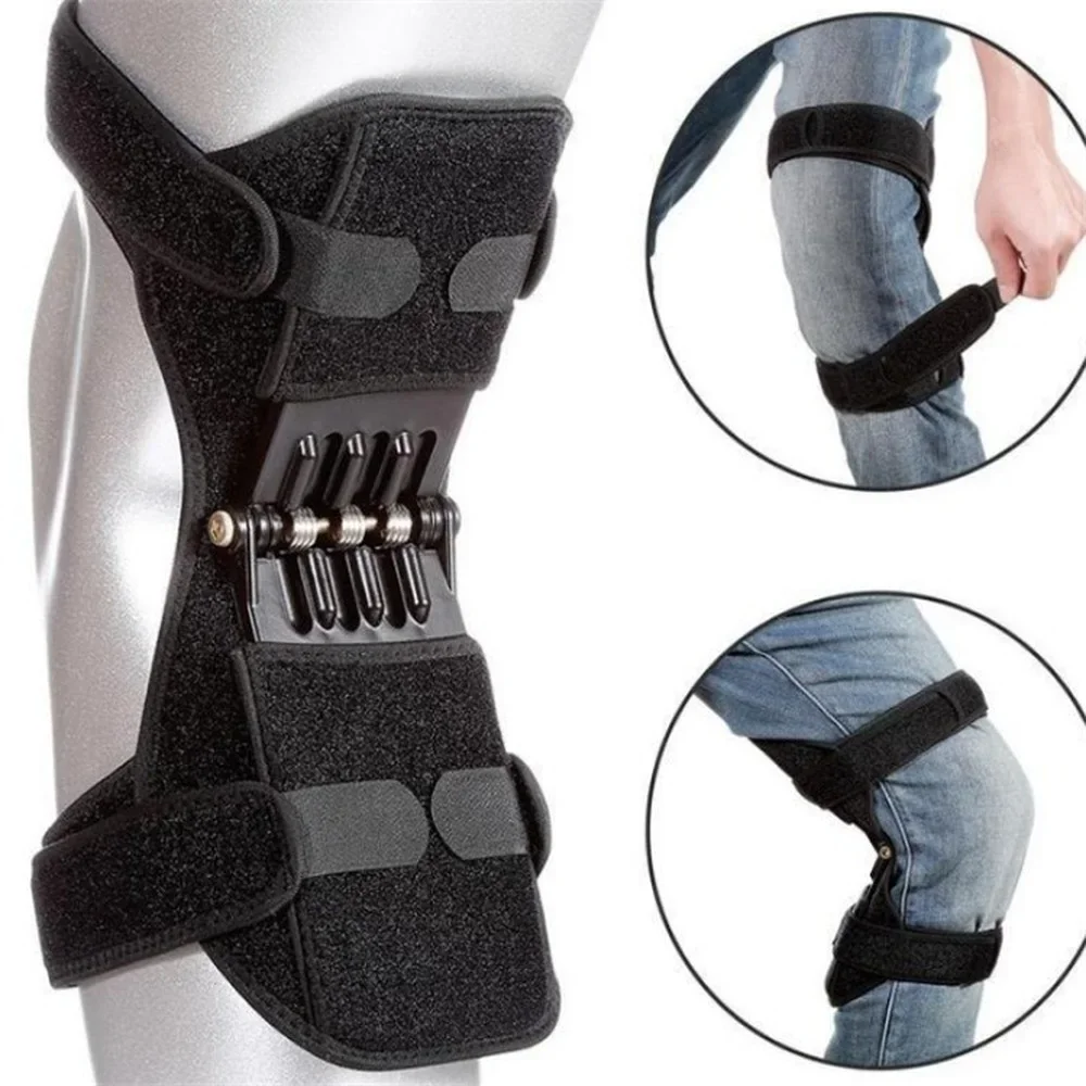 Sport Joint Patella Power Lift Knee Braces Elderly Walking Support Protect Fixed Booster Breathable Rebound Spring Knee new