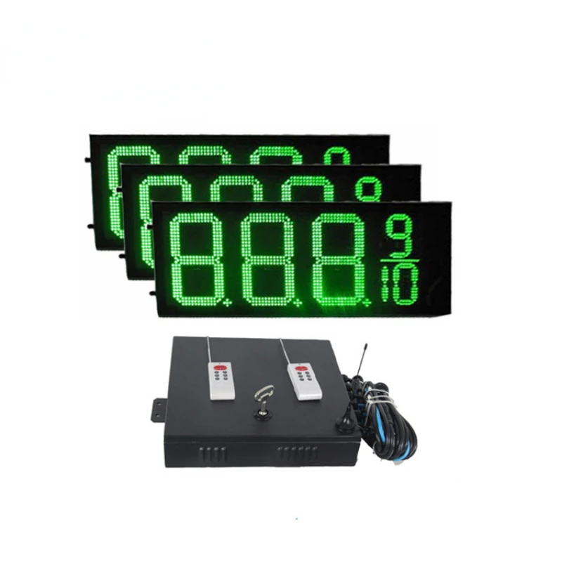 

High Brightness Outdoor Waterproof 16" 8.889 Green Led Gas Price Display PCB Board Display