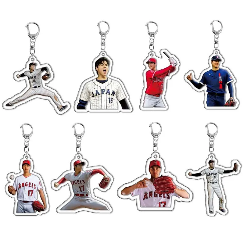 

Shohei Otani Baseball Player Keychain Acrylic Cartoon Figures Pendant Key Chain Jewelry Accessories For Women Men Props Gifts