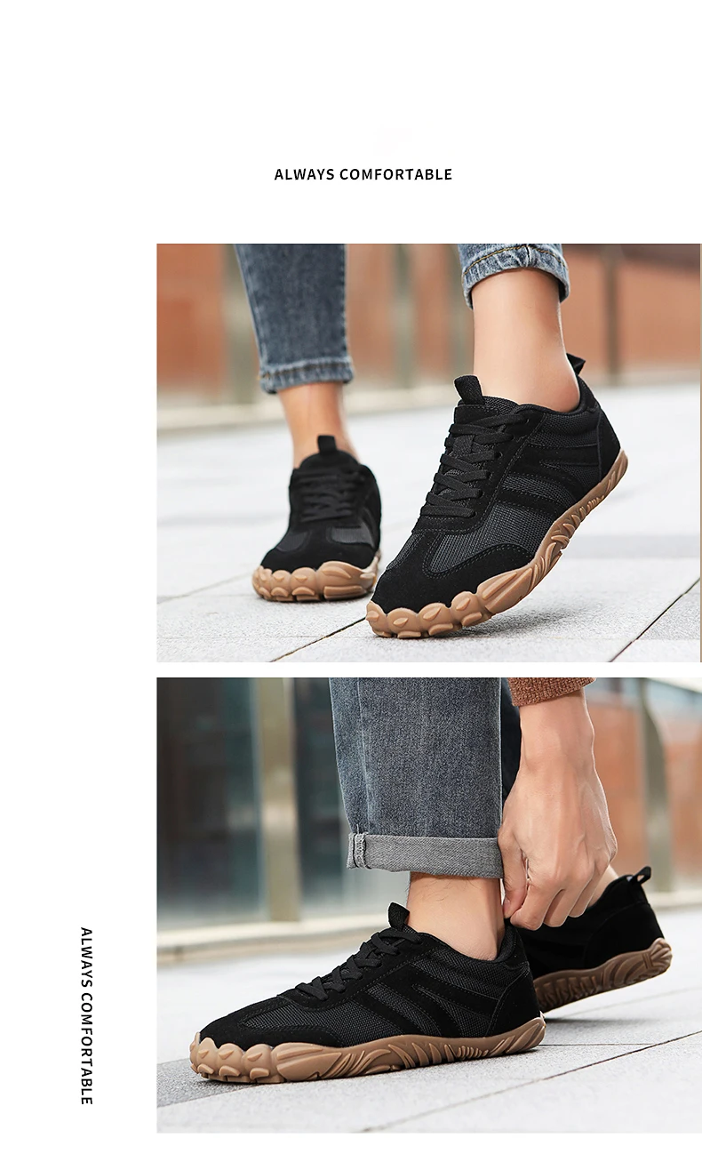 2026 Neue Barfußschuhe mit breiter Zehenbox für Herren und Damen – Zero Drop Minimalistische Sneaker im Retro-Stil für Outdoor, rutschfeste Wanderschuhe, Freizeitsneaker – Detail 27