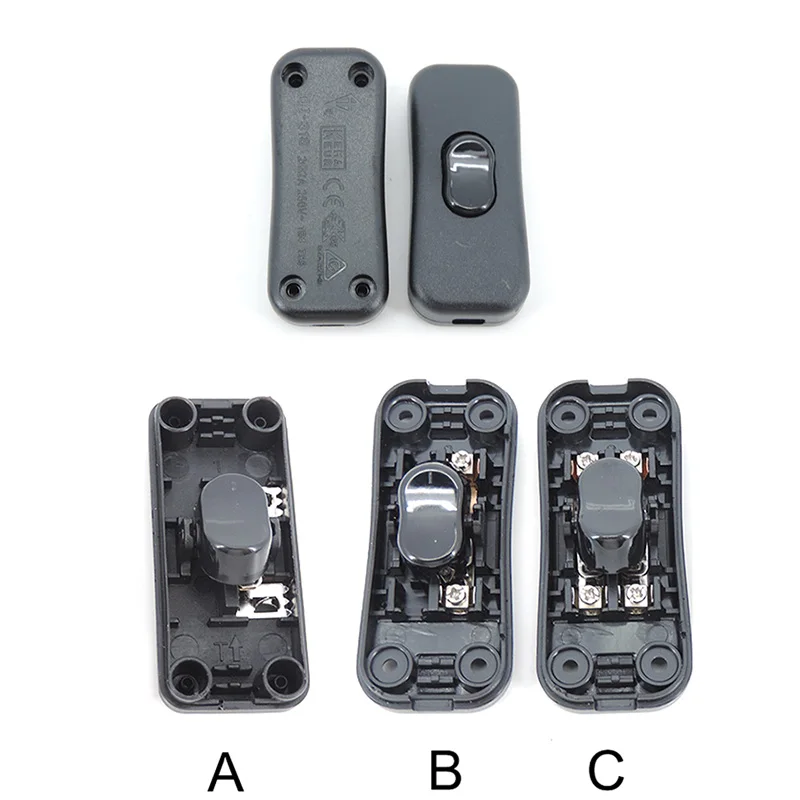 black 303 Rocker Switch ON OFF Push Button Switch for Table Led Lights Wiring Electric Online Switch 110V 250V