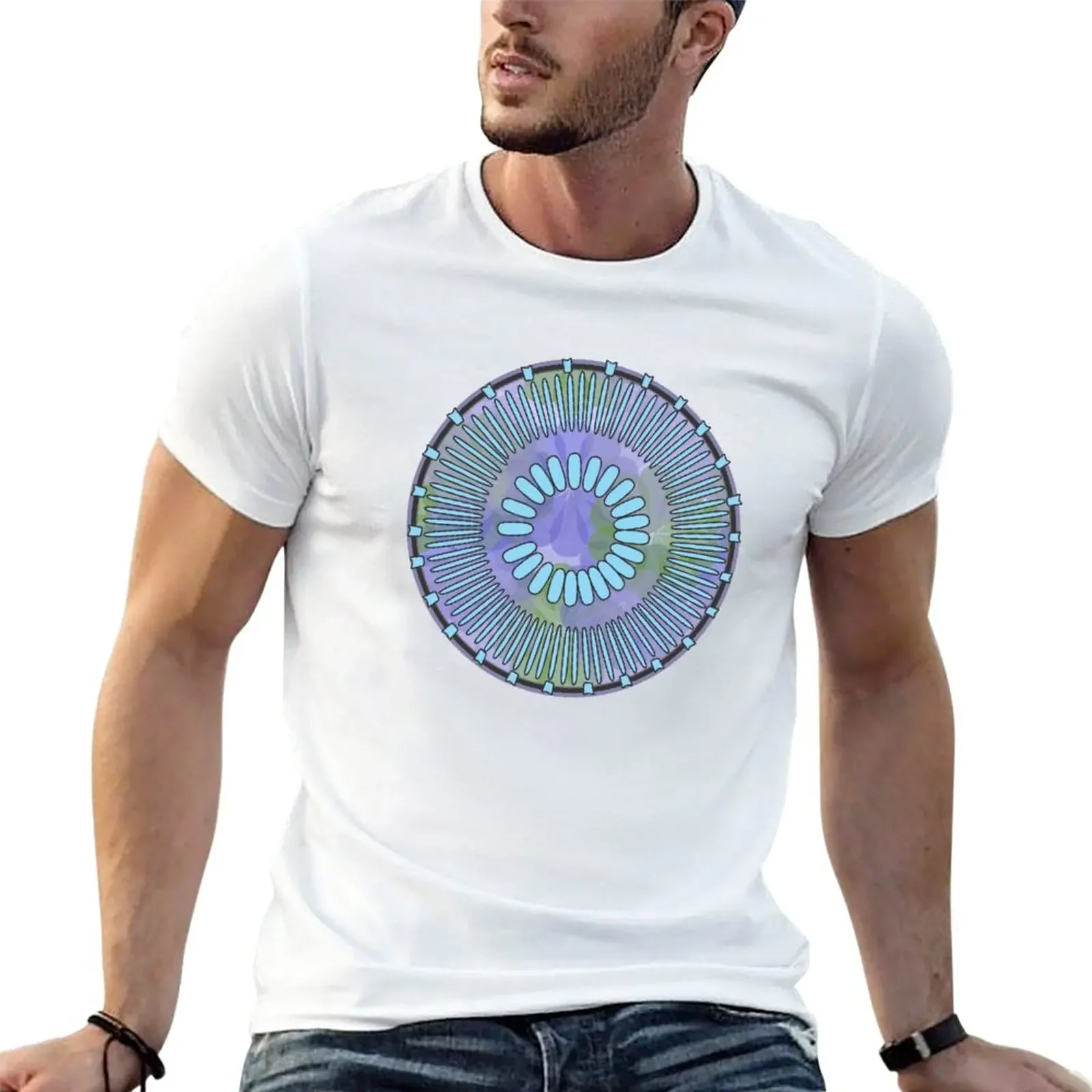 Diatom - Discostella asterocostata (artwork) T-Shirt quick-drying funnys t shirt men