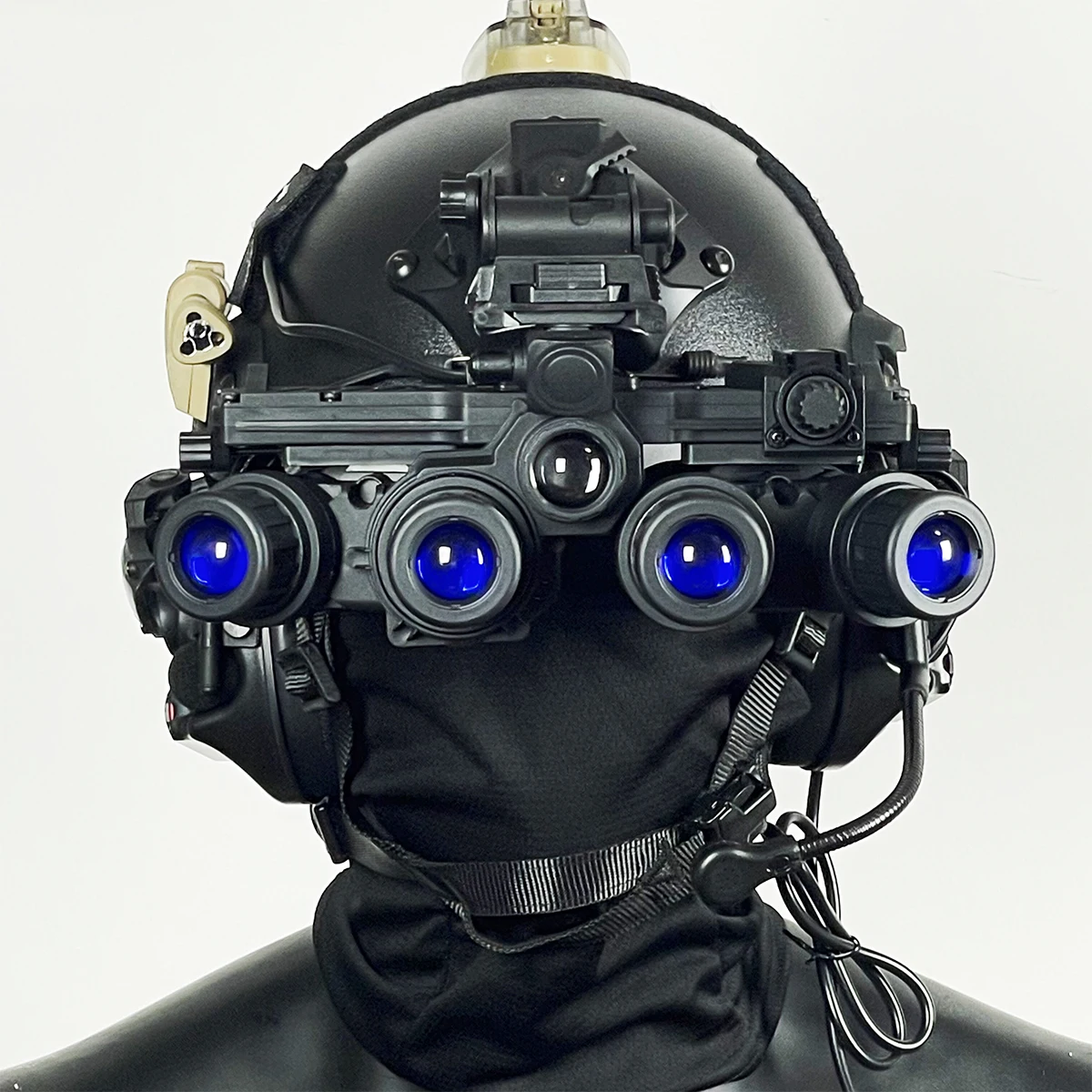 Fast Tactical Helmet Set with Night Vision Goggles Model Headset Signal Light Outdoor Hunting Airsoft Shooting Protective Gear