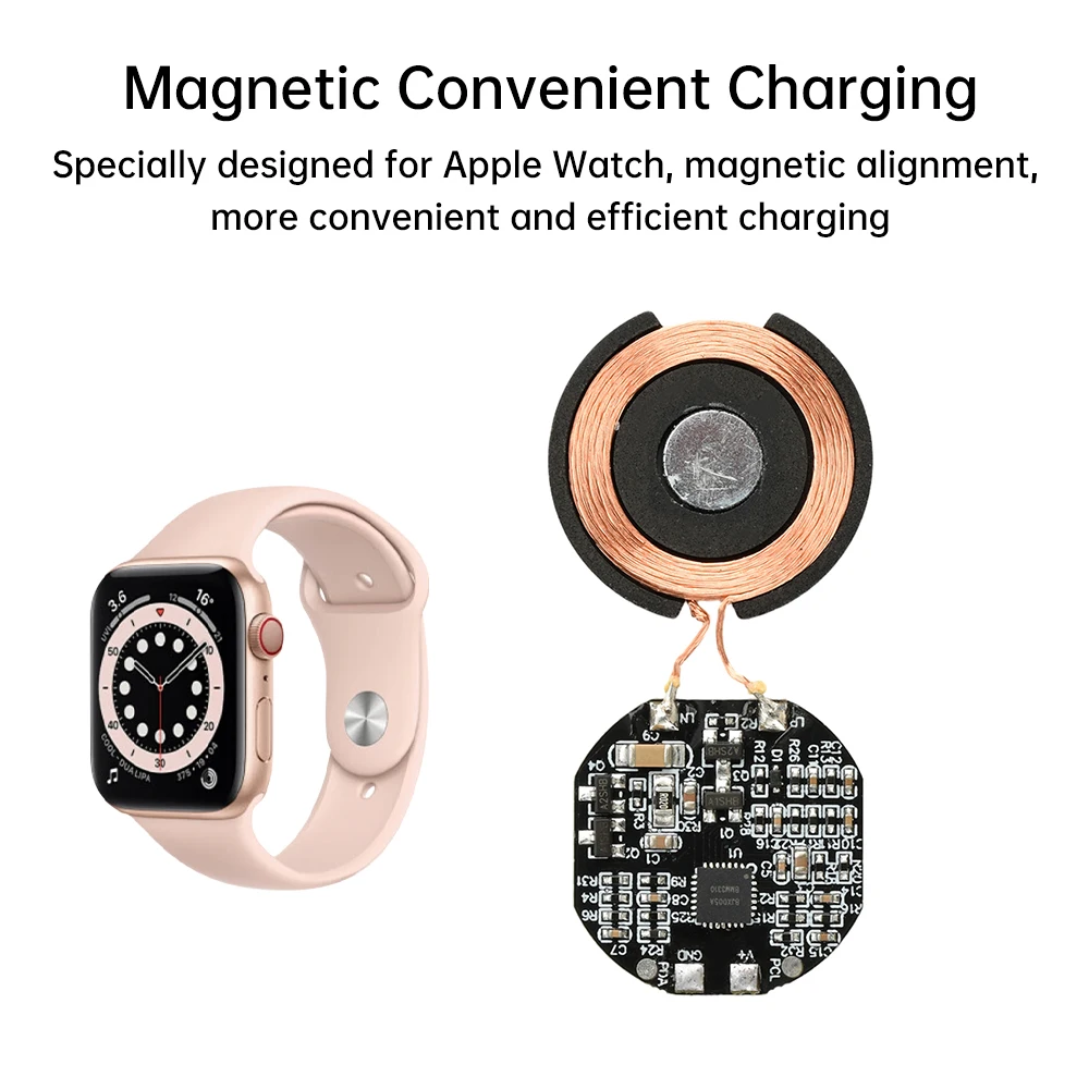 Circuit imprimé de bobine de Module émetteur pour Apple Watch 3W 5V 600mA QC2.0 QC3.0, charge rapide, chargeur sans fil PCBA, accessoire de bricolage