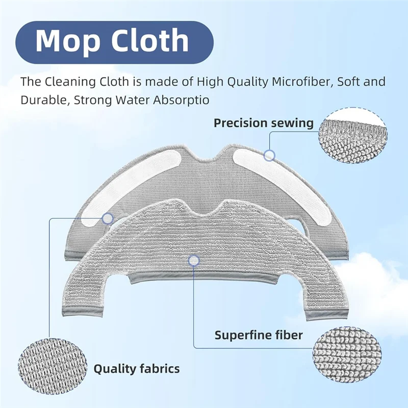 -ABPO لـ Dreame Bot D10 Plus، Z10 Pro، L10 Plus ملحقات مكنسة الروبوت فرشاة جانبية رئيسية ممسحة فلتر Hepa