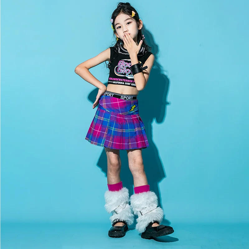 

Children Performance Carnival Suits Girls Group Cheerleading Jazz Dance Costume Kids Kpop Party Outfit Stage Dancing Wear XS9253