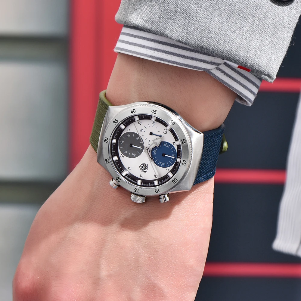 2025 جديد RollsTimi ساعات رجالية العلامة التجارية الفاخرة ساعة كوارتز للرجال متعددة الوظائف كرونوغراف مقاوم للماء مضيئة الجلود #2