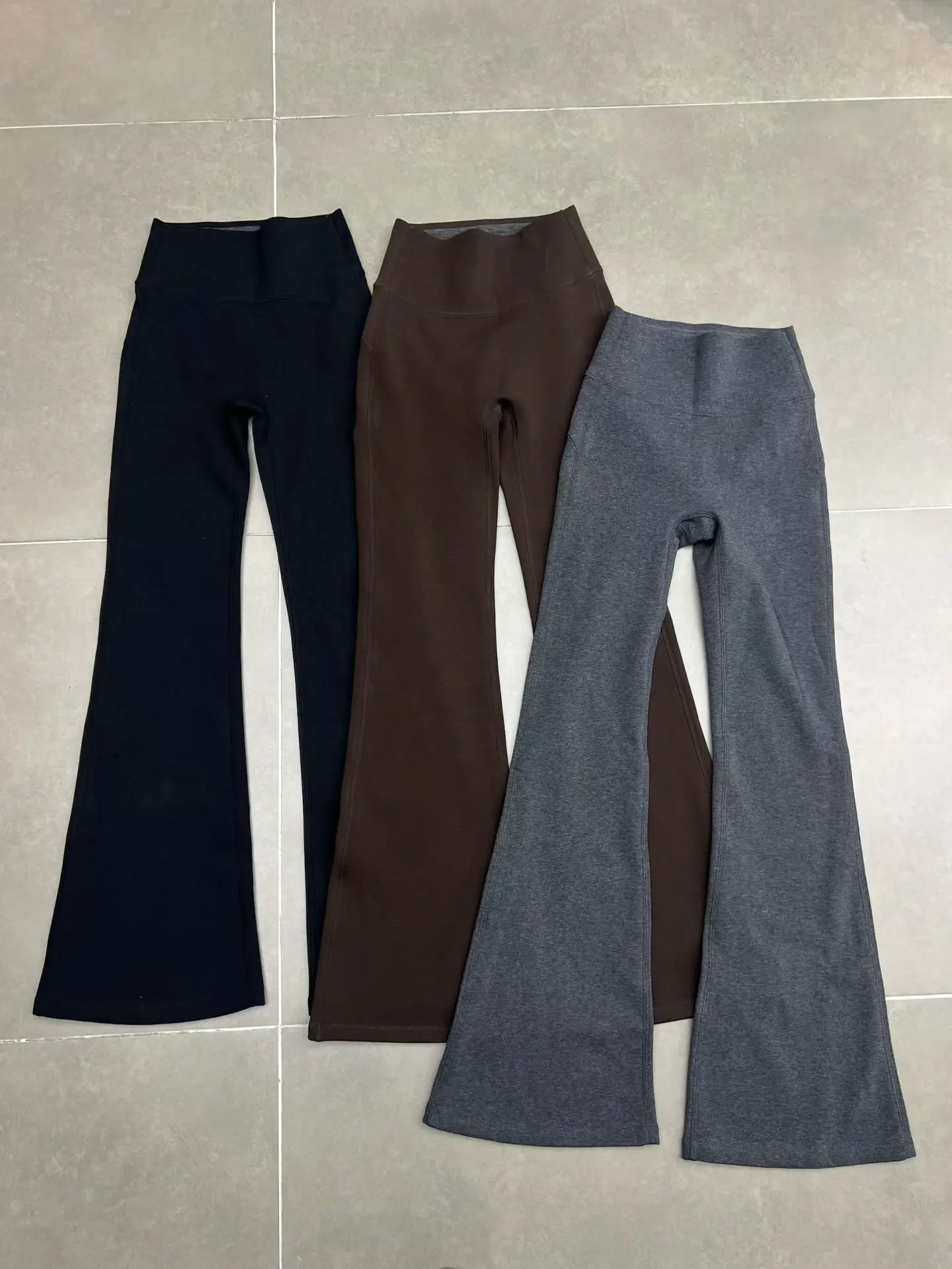 Pantaloni da yoga bootcut foderati in Fce a vita alta Pantaloni termici da donna Pantaloni lunghi casual Pantaloni da yoga bootcut a vita alta