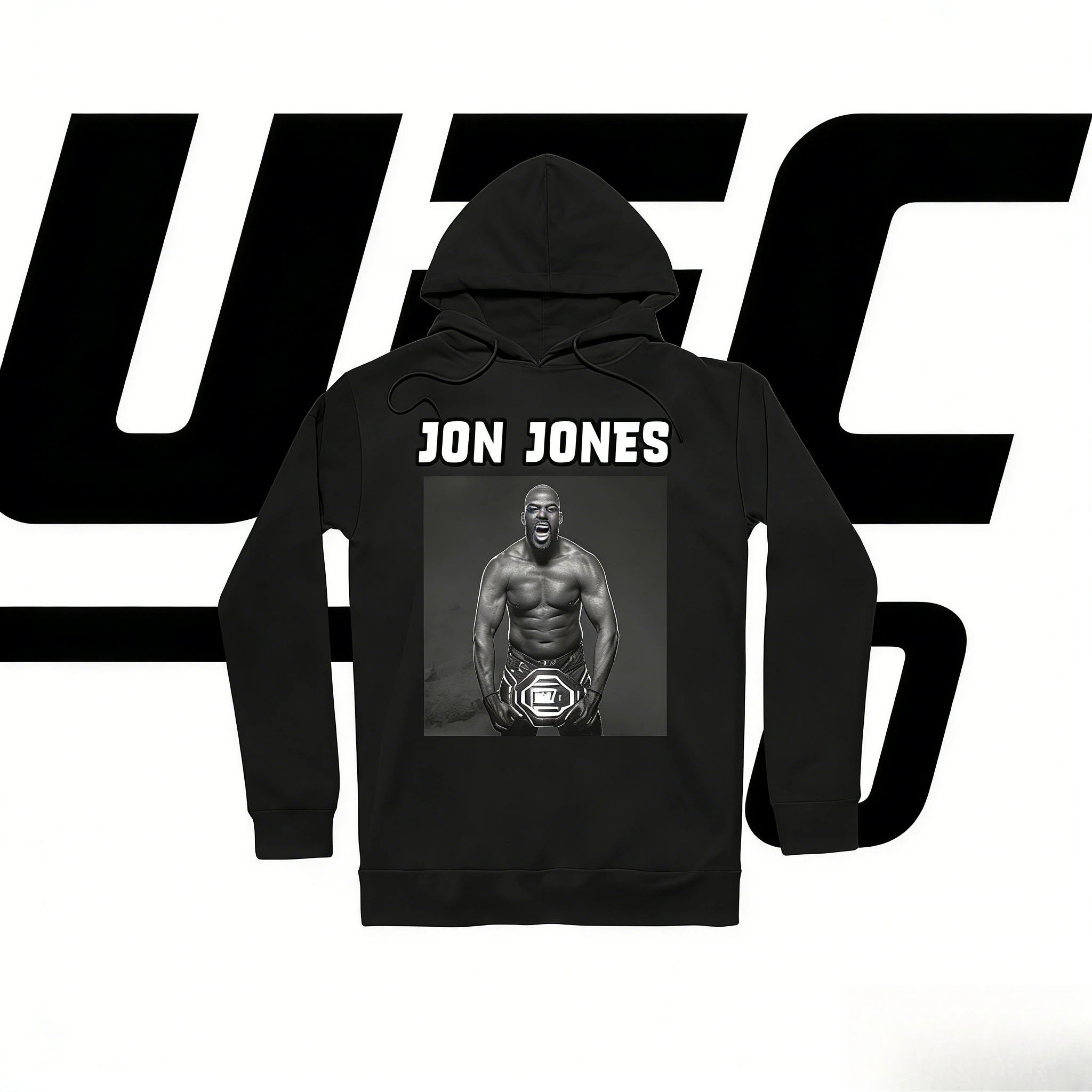 

Худи из 100% чистого хлопка с принтом UFC Jon Jones против Alexander Gustafson, коллекция Осень/Зима 2026, унисекс