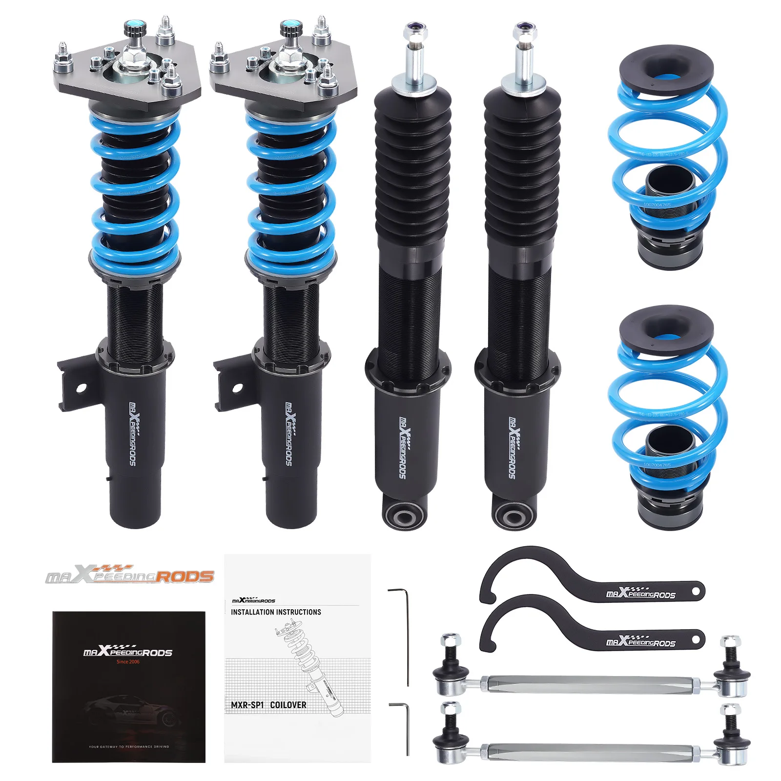 

MaXpeedingrods 24 Step Damper Coilovers Suspension Kit For Volkswagen Jetta Golf MK5 MK6 A5 A6 2005-2019 Daily Use