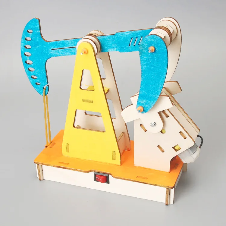

Electric Oil Pumping Unit Model Kids Science Toys DIY STEM Technological Physics Learning Kit Funny Teaching Aids Educational To