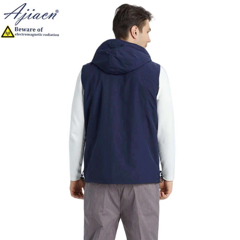 Genuine anti-radiation hooded vest Mobile phone, WIFI, computer, microwave Electromagnetic radiation shielding clothes