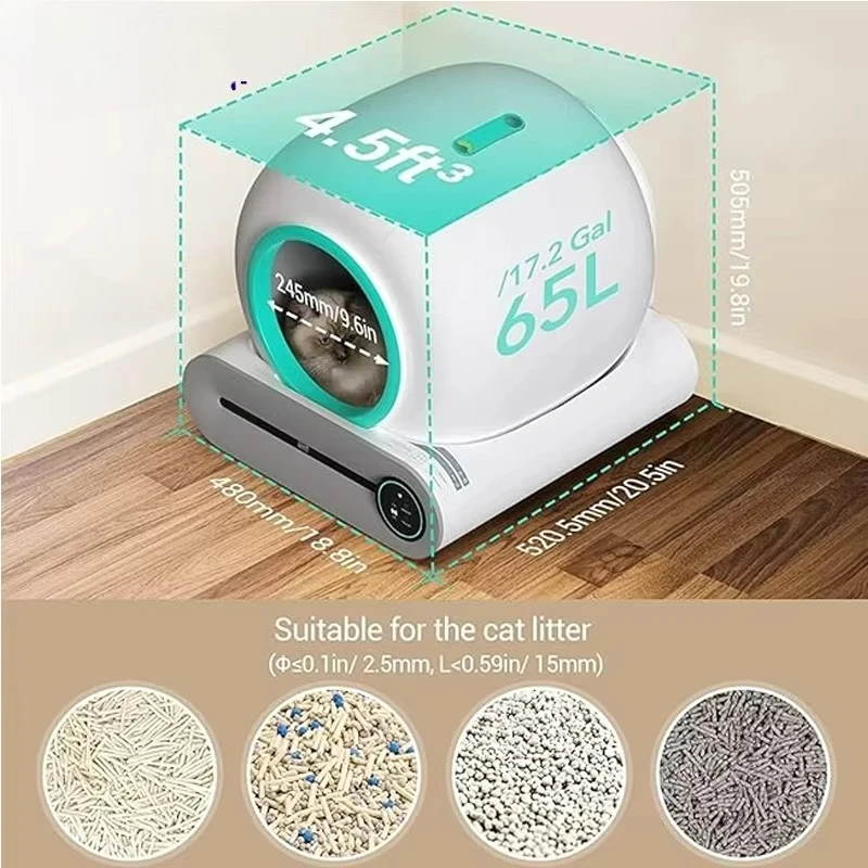 

Self Cleaning Automatic Cat Litter Box with APP Control | 9L Large Capacity | Easy Clean Smart Litter Box Factory