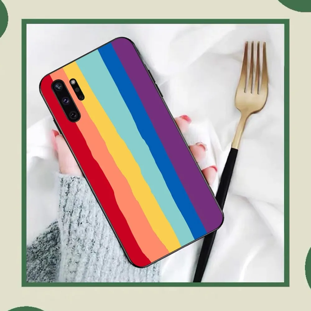 Colorful Rainbow Phone Case For Samsung Note 8 9 10 20 pro plus lite M 10 11 20 30 21 31 51 A 21 22 42 02 03