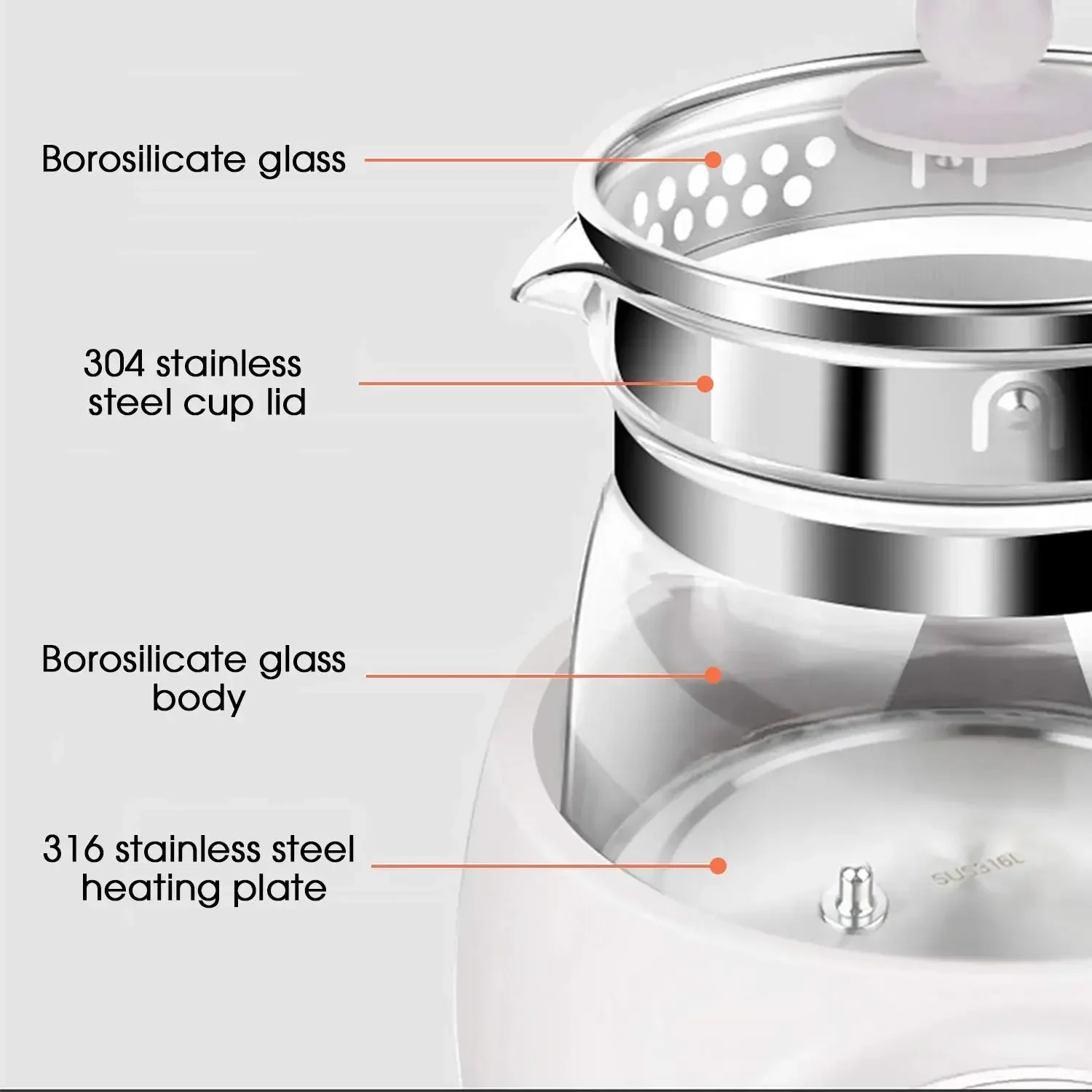 Chauffe-biSantos instantané avec contrôle précis de la température, lait pour bébé, bouilloire électrique, distributeur de formule