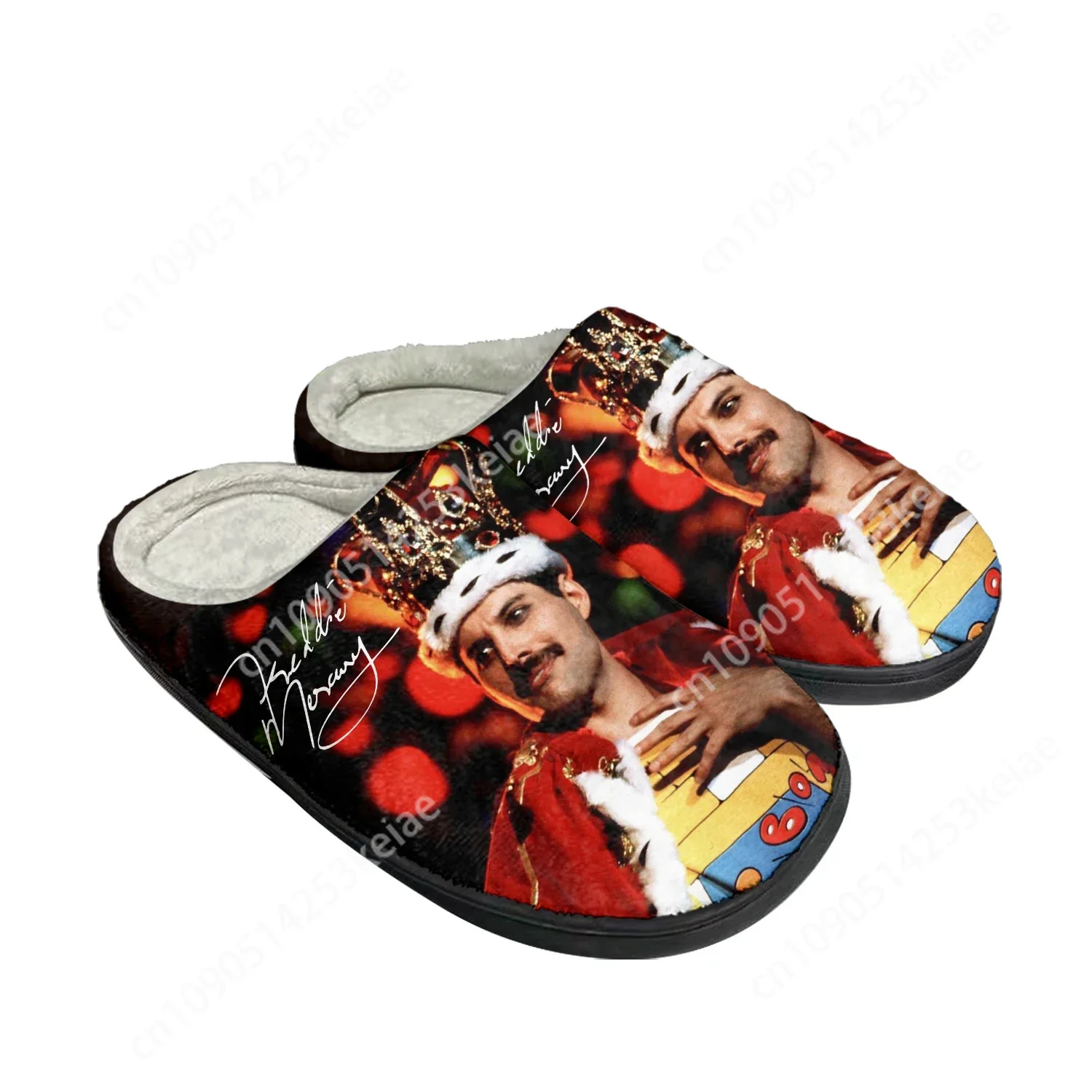 

Freddie Mercury Home Cotton Slippers Mens Womens Plush Bedroom Casual DIY Keep Warm Shoes Thermal Indoor Slipper Customized Shoe