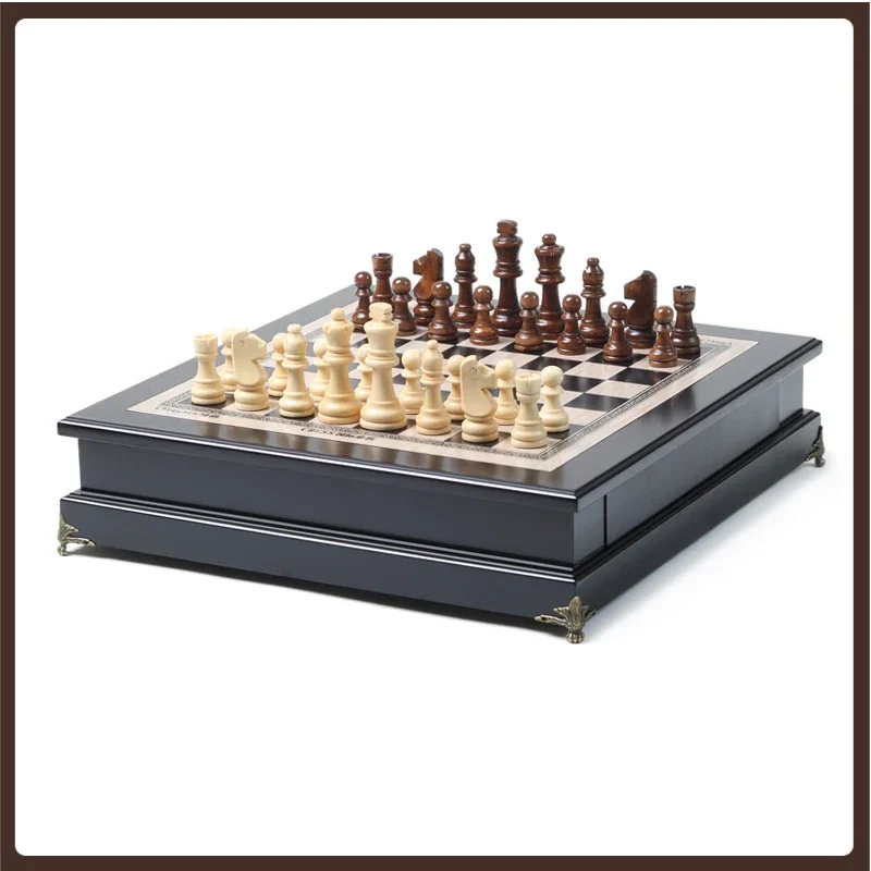 

Large Game Chess Decoration Professional Pieces Wood Gift Medieval International Chess Set Design Jogo De Tabuleiro Table Games