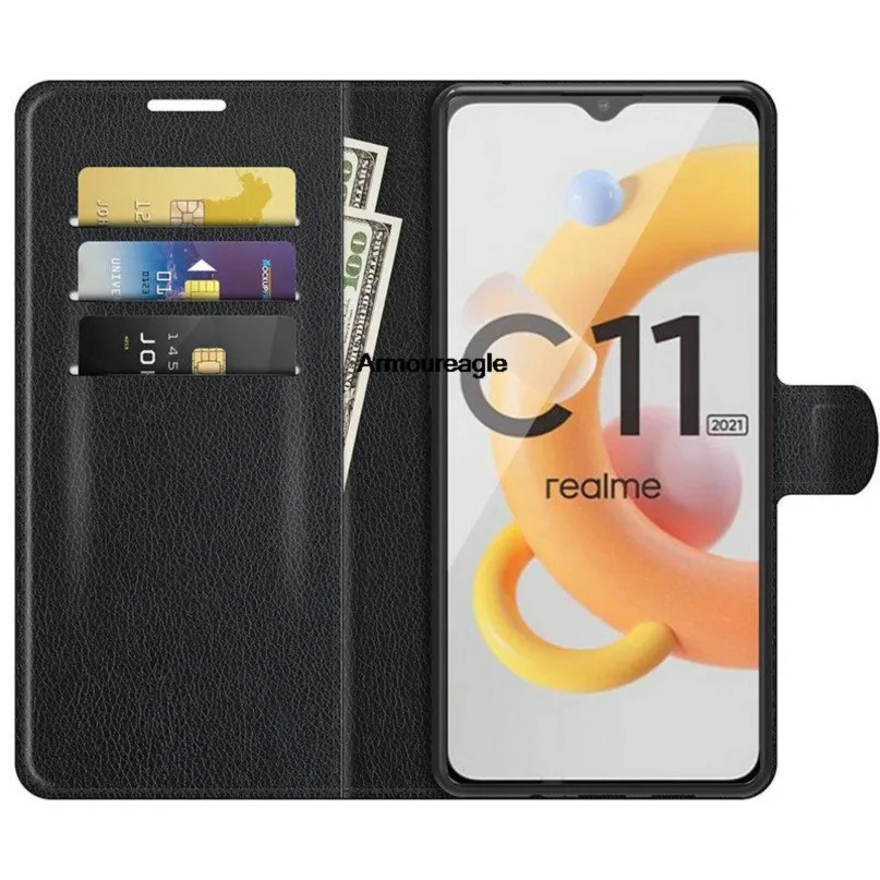 حامي الحرس على ل Realme c11 2021 rmx3231 c11 rmx2185 محفظة جراب هاتف غطاء جلد الوجه كابا etui Fundas درع