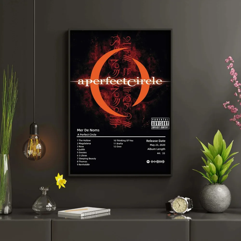 Póster De álbum Retro Rock Band A Perfect Circle, póster De música estética Mer De Noms, rapero, impresión en lienzo, arte De pared, decoración De la habitación De la Oficina y el hogar