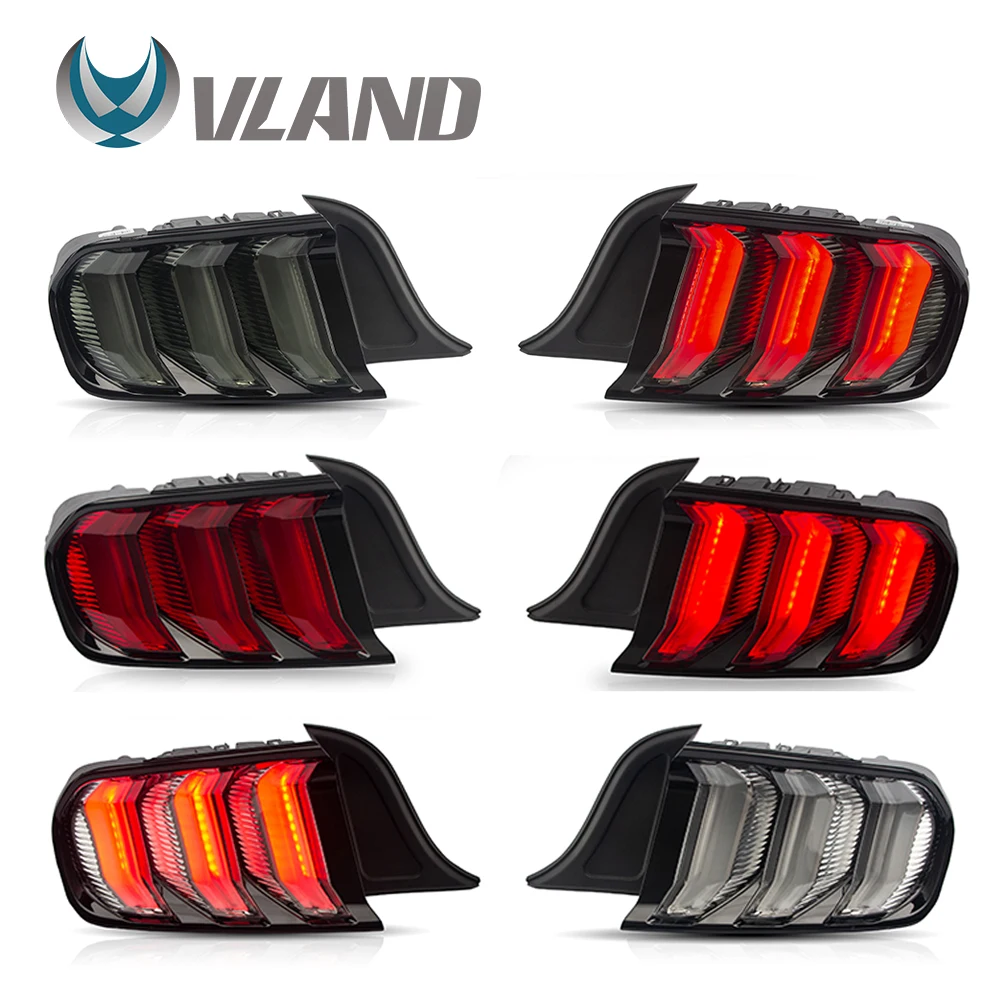 Tylne światła LED VLAND do Forda Mustanga S550 2015–2023, sekwencyjne kierunkowskazy, 5 trybów, zestaw tylnych lamp — 2