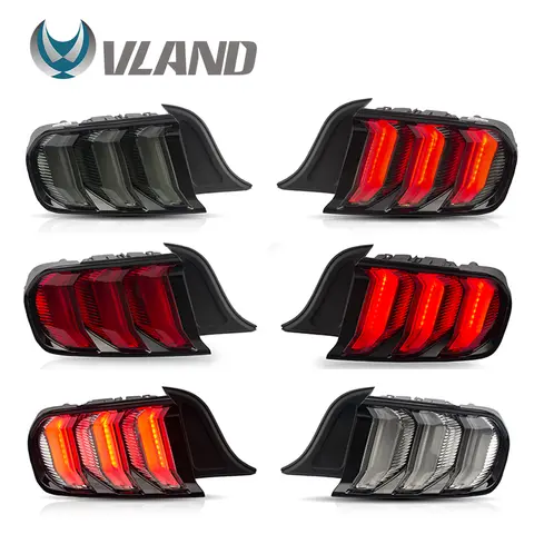 Vland 2015-2023 For Ford Mustang S550 LED Tail Lights w/5 modes Turn Signal