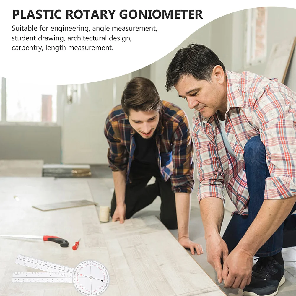 4pcs Protractor Tool Plastic Angle Ruler Portable Measuring Goniometer For Math Drawing Drafting Clear Scale Rotary Angle