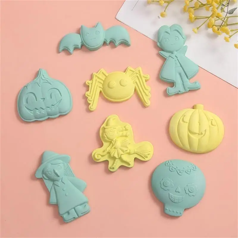 Halloween SpidersBat Pumpkin Witch Silicone Mold Baking Biscuit Mold for Making Chocolate, Candy, Soaps Easy to Clean X3UC