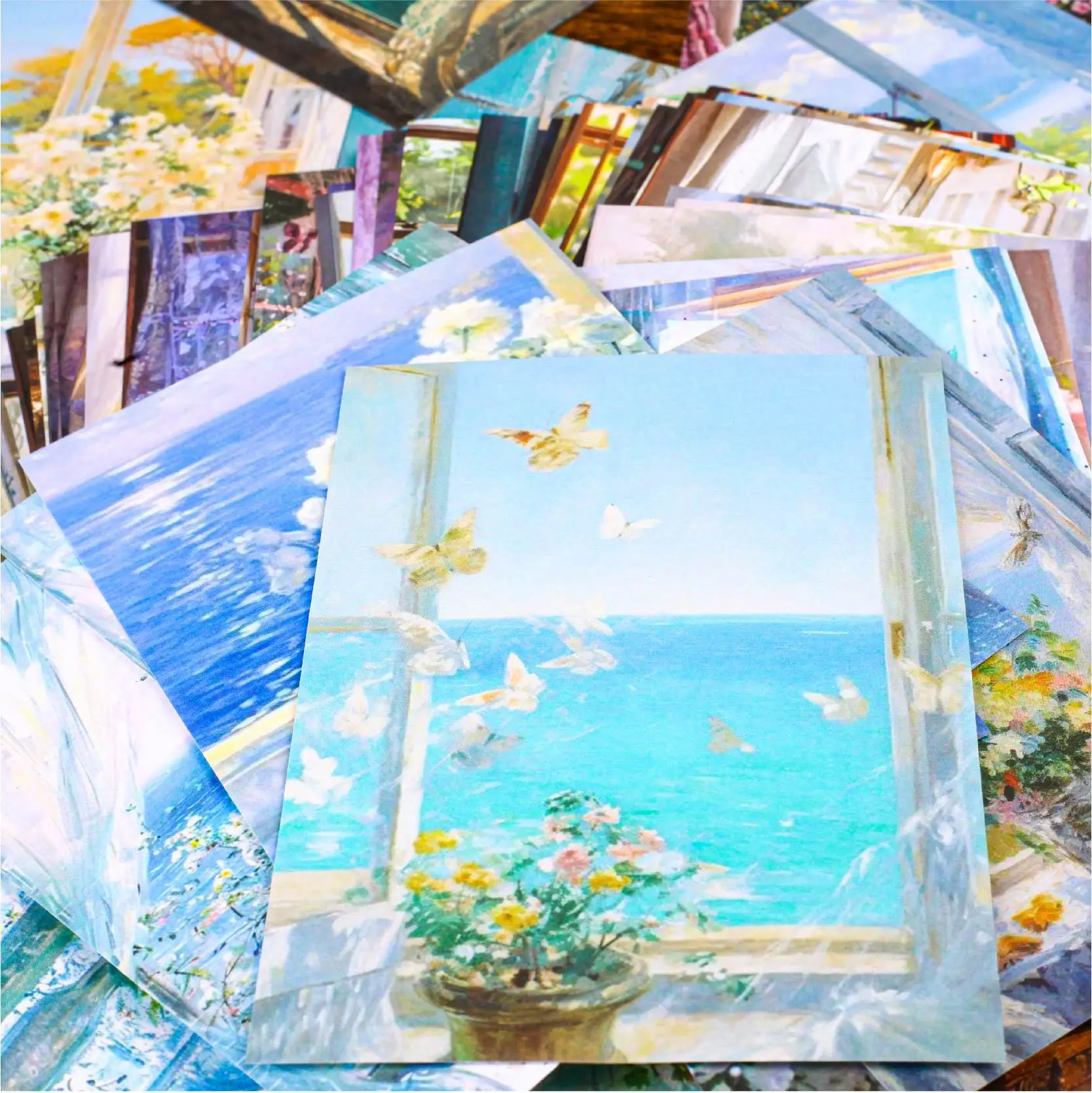 30 개/몫 메모 패드 소재 종이 창 저널 Scrapbooking 배경 장식 종이