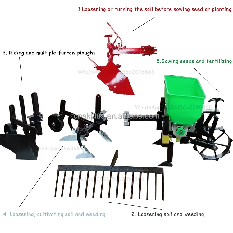 Chain Track Crawler Micro-tiller Agricultural Arable Land Ploughing Single Wheel Turning Soil Ditching Weeding Machine