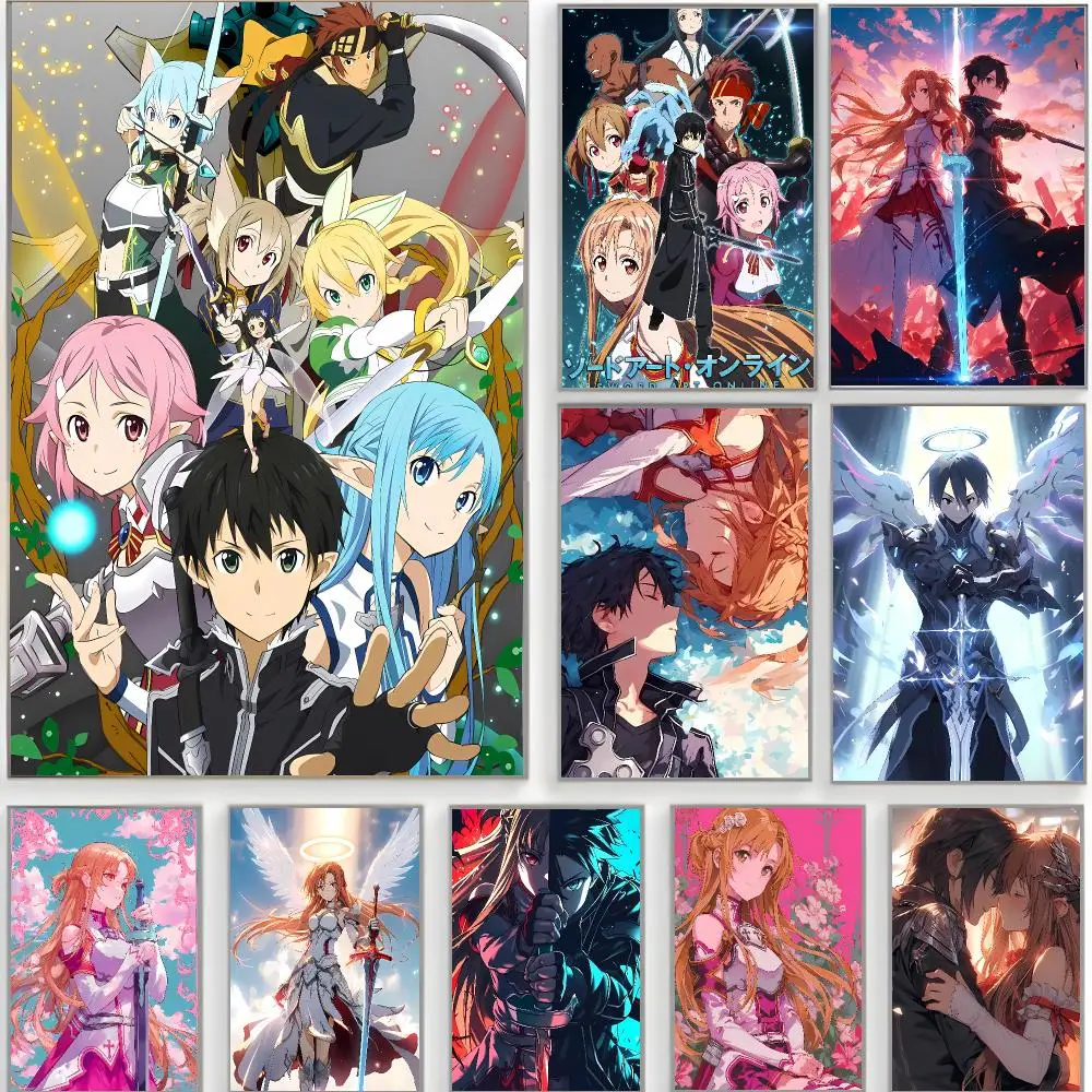 Futuristic Isekai S-Sword Art Online Poster Classic Wall Art  Home Decor  Peel and Stick Unframed