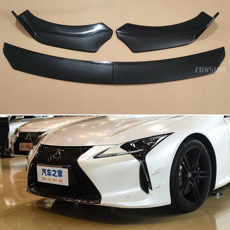 

For Lexus LC 2012--2024 Year Front Bumper Lip Splitter Spoiler Body Kit Accessories Universal 4pcs