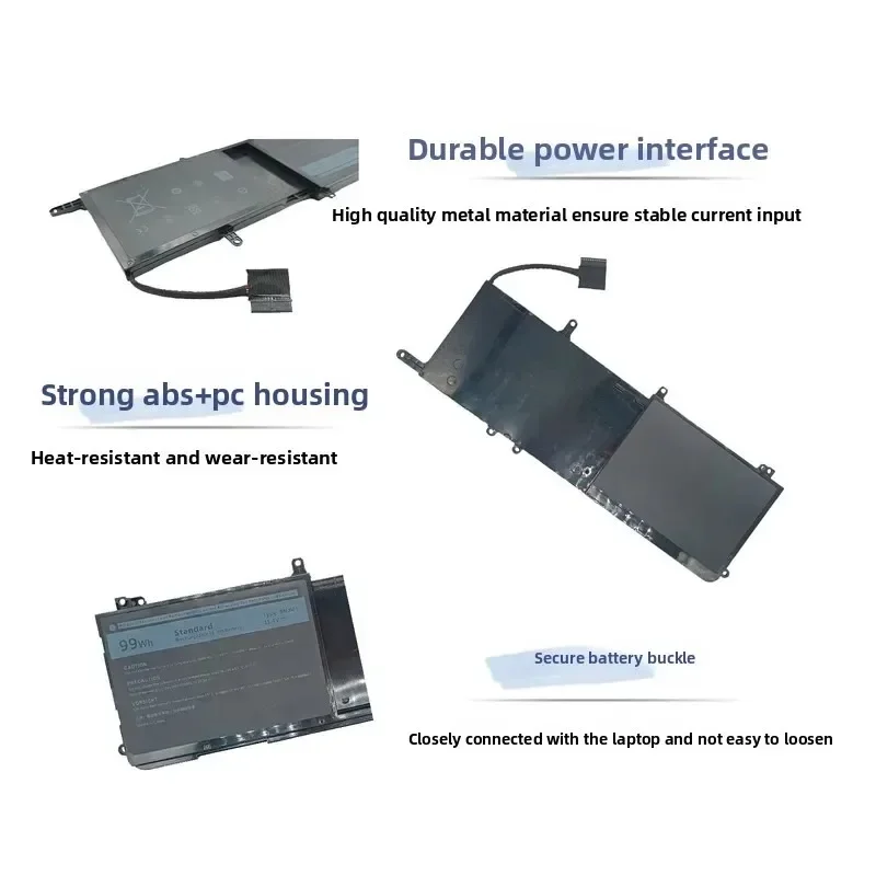 [NEW] 11.4V 99Wh for 9NJM1 for 44T2R Fast Charge Battery for Dell for Alienware 15 R3 P31E 17 R4 R5