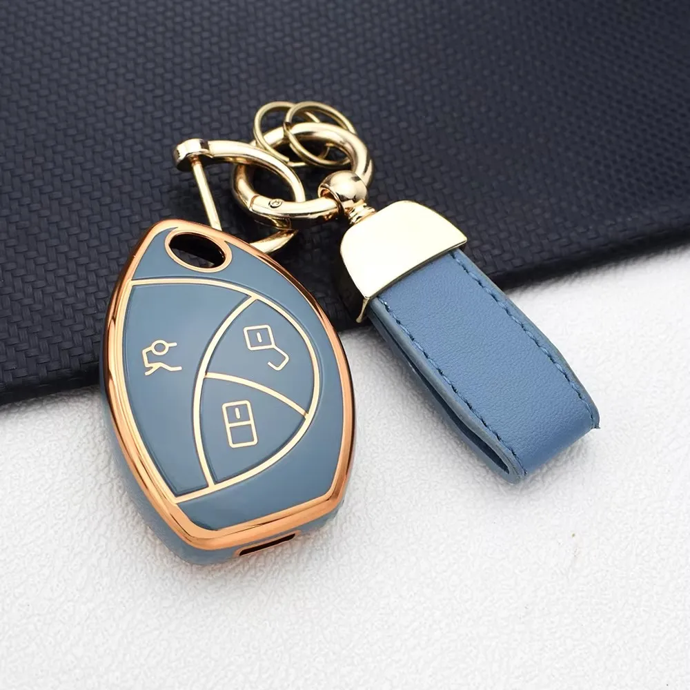 2/3 أزرار حافظة مفاتيح السيارة من البولي يوريثان غطاء لتويوتا ماليزيا Truguard VG إنذار كوبرا لرينو لوجان مفتاح حامل ملحقات السلسلة