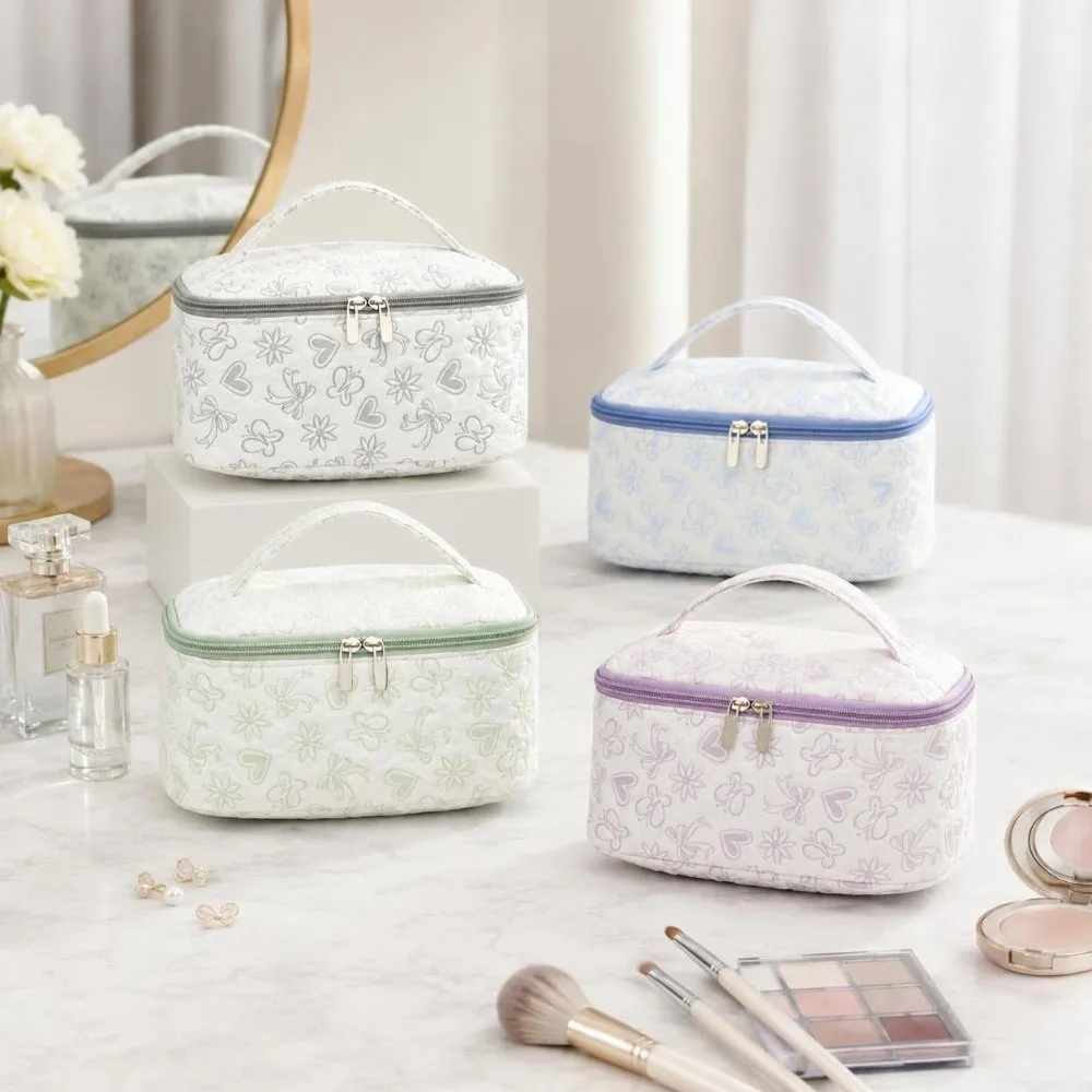 New Large Capacity Makeup Bag Floral Pattern Simple Cosmetic Storage Bag Fashion Travel Cosmetic Bag Travel