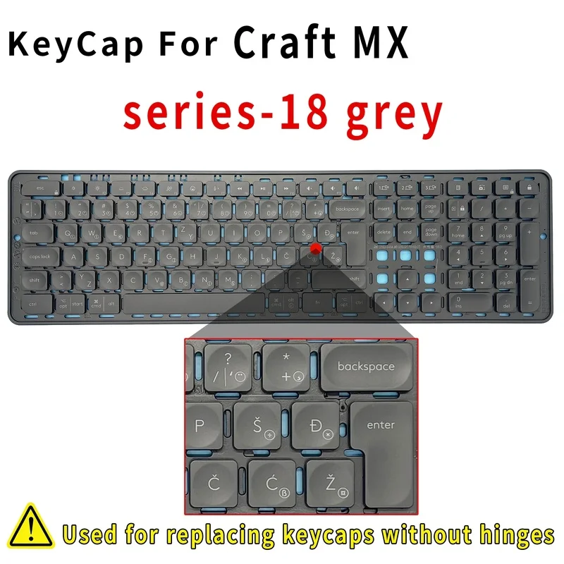 Replacement Keycap Scissor Clip Hinge for Logitech MX Keys S Wireless Keyboard, RU BR SP Layout