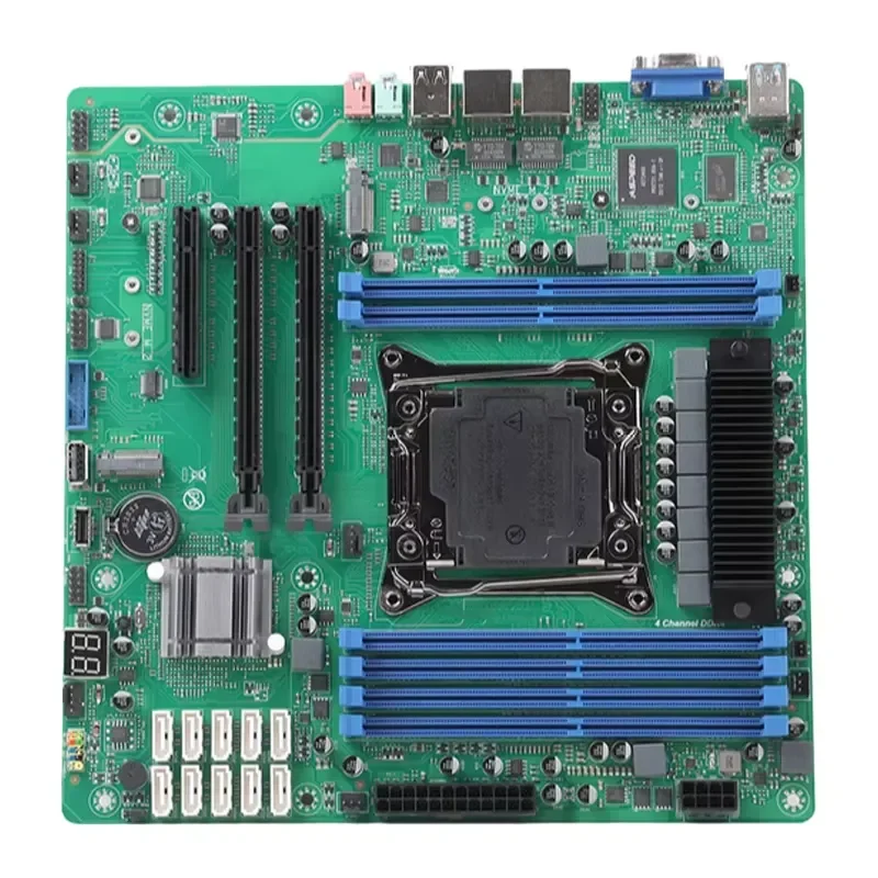 X99 ATX Motherboard for Intel V3 V4 Xeon E5 Processor LGA2011 6 DDR4 VGA SATA Interface for Network Attached Storage Servers